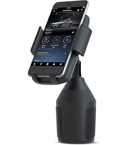 TOPGO Bekerhouder telefoonhouder, [verbeterde verstelbare zwanenhals en stevig stabiel] Bekerhouder telefoonhouder voor auto, mobiele telefoon autohouders voor iPhone 14, Samsung en meer smartphones