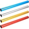 CORHAD 4Pcs Lightweight Relay Sticks Anti-skid Sports Accessories for Relay Races Training and School Competitions Durable and Professional Relay