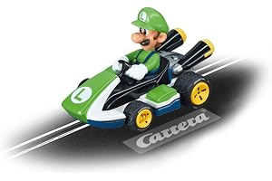 Carrera GO!!! 20064034 Mario Kart Luigi Slotbil, racerbanor och licensierade slotbilar, upp till 2 spelare, för pojkar och flickor från 6 år samt vuxna