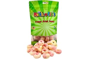 Munch-o-licious Gefriergetrocknete Süßigkeiten 150g - Peach Rings - Bunte Gefriergetrocknete Bonds - Leckerer Snack - Ideal für Unterwegs - Lustiger Naschen - Süß-Sauer Geschmack