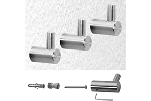 tumundo Gancio a Muro Solido Acciaio Gancio Appeso Portello Guardaroba Parete Ganci Tovagliolo Bagno Cucina Attaccapanni Porta, variant:Modell 1-3 Stück/Model 1-3 Pieces
