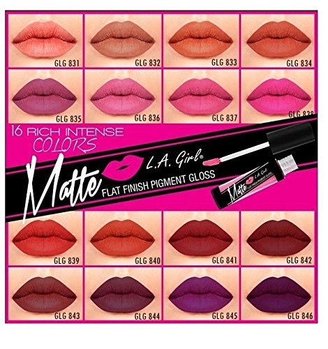 LA GIRL FLAT MATTE FINISH PIGMENT LIP GLOSS (845 STUNNER)