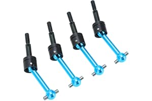 DILWE 4pcs Arbre D'entraînement CVD de Voiture RC, Arbre D'entraînement en Alliage D'aluminium 70mm CVD pour Voiture TT02 1/10 RC(Bleu)