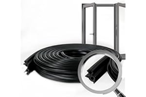 VARGORT Joint de fenêtre S-1387 (5mts) | Joint fenetre isolation, joint caoutchouc ultra résistant et flexible pour une étanchéité parfaite. Convient aux fenêtres aluminium, empêche l’humidité et réduit bruit