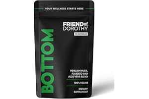 Friend of Dorothy - Bottom Fiber Supplement for Effortless Prep Time - Helps Promote Digestive Regularity - Psyllium Husk Based - for Men Who Bottom, 90 Capsules
