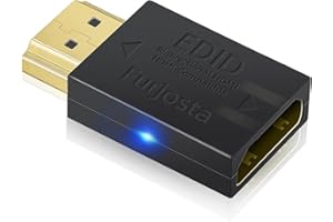 Furjosta Mini HDMI EDID Emulator Passthrough Aluminium Fit Headlesskeep für Video Splitter Switch Extender Pass-Through Adapter Stecker auf Buchse Kupplung Dummy Plug (HDMI 1920 x 1080) 1P