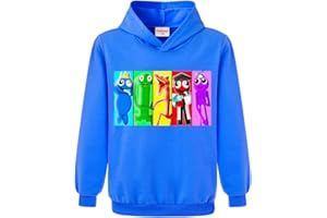 FORLCOOL Rainbow Friends Merch Enfants Sweat à Capuche Garçons Filles Coton Top Youtube Pull 3-13 Ans