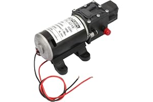 WAKECTS Bomba de Microdiafragma 24V 100W 8L/M Alta Presión Interruptor Autocebante para Equipos Industriales y Limpieza