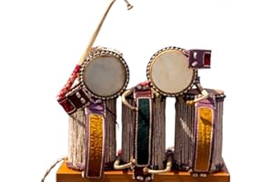 ILUGANGAN.COM Original African Talking Drum For Adults with Leather Handle & Wooden Beater - Yoruba Ilu Gan Gan from Nigeria