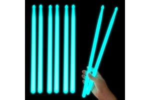 8 stycken lysande trumslappar, lysande trummispinnar 5A, lamptrumpinne, upplysta trummisar, upplysta trumpor, fluorescerande