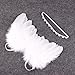 Koly Photography Prop Newborn Baby Girls Angel Feather Wings With Headband Christening Gift Set