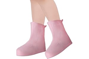 Adorila Kid Rain Silicone Shoe Covers, Anti-Slip Wear-Resistant and Portable Waterproof Shoe Covers, Kid Shoe Covers for Outdoor Home Travel Rain Boots
