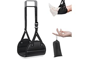 LIUFUAN Portable Foot Hammock for Airplane Travel - Adjustable Flight Foot Rest for Adults & Kids, Lightweight Airplane Essentials, Ergonomic Support for Long Flights