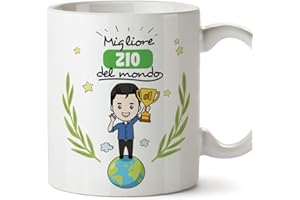 Mugffins Zio Tazza - Miglior Zio del Mondo - Idea Regalo Originale di Compleanno - Tazza in Ceramica, 350 ml