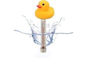 DENO Pool Thermometer Yellow Duck Floating Water Temperature With String Cartoon Style Hot Tub Thermometer Easy To Read Suitable For Outdoor And Indoor Pools/spas/Hot Tubs/Aquariums