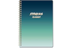 RUKAR Fitness Journal Workout Planner for Women & Men - A5(5.9" x 8.6") Sturdy Workout Log Book for Gym & Personal Home Workouts