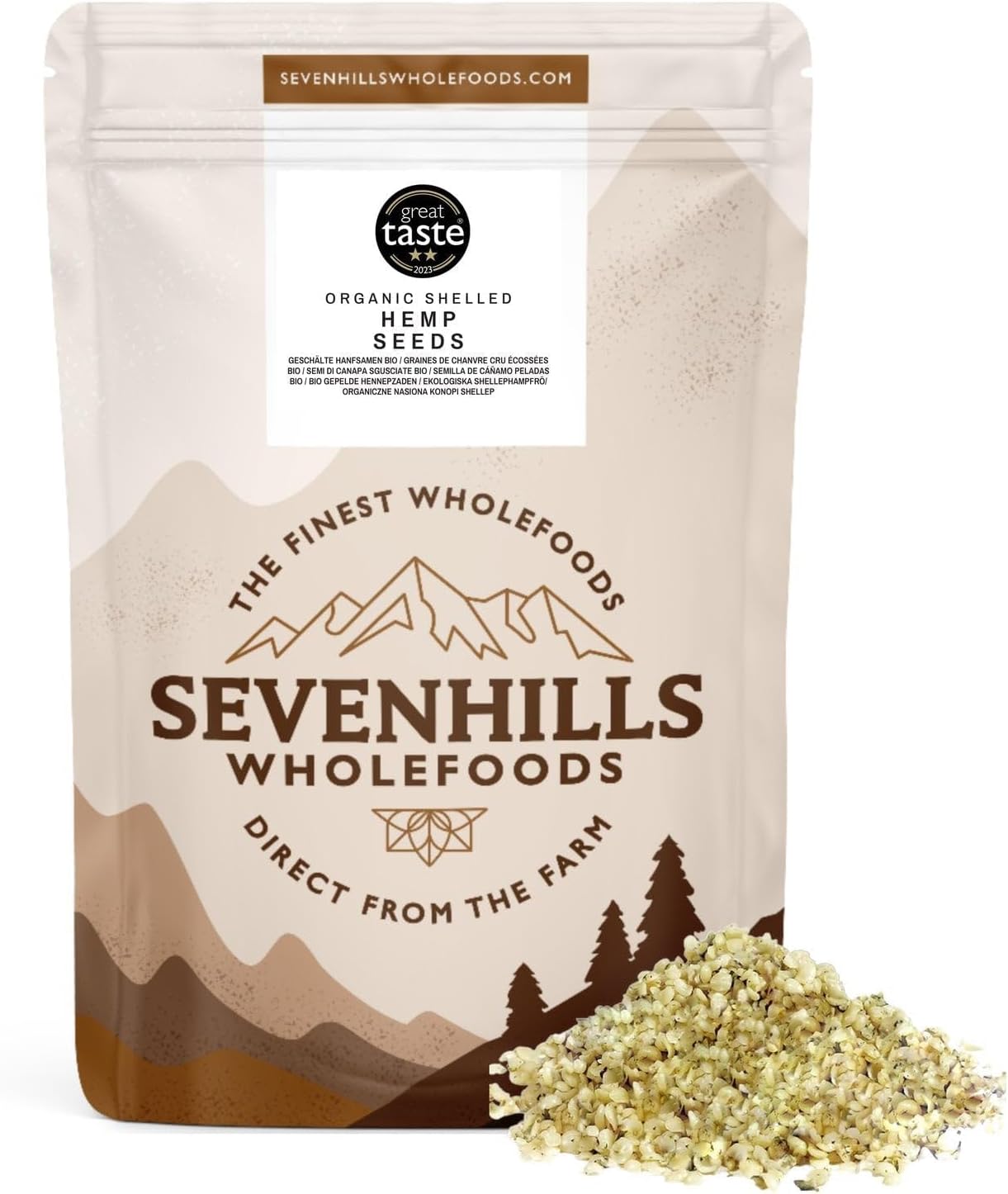 Sevenhills Wholefoods Semilla De Cáñamo Peladas Crudas Orgánico 500g