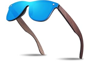 KITHDIA Polarizadas Madera Gafas De Sol Hombre/Mujer UV400 Protección S5029