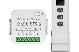 Bkiyougo Commande de volet Roulant sans Fil Kit de Mise à Niveau du Moteur de volet Roulant : Commande Radio pour Volets roulants, Stores et auvents Composé d'une télécommande RF and Module récepteur