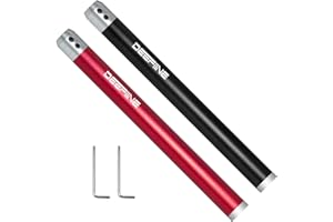 DEEFIINE Drechseleisen Set mit Hartmetall-Schneidplatten,Drechseleisen Drehwerkzeuge Messergriff (rot+schwarz)