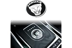 ARKOSKNIGHT ARKPSKNIGHT Gear Shift Knob Cover,Sports Preformance Modification,Brand Logo Badge Decal Compatible with Jagvar Accessories(Black)