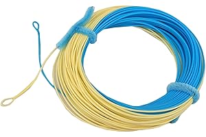 Aventik Línea de pesca con mosca con peso hacia adelante, línea de mosca flotante con ID de línea de bucle expuesto