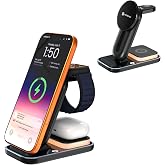 Portronics TriCharge Ultra 3-in-1 Wireless Charger for iPhone, Android, Smartwatch & Earbuds, 15W Qi Fast Charging, Sliding H