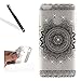 Produktbild Diamant Case für Huawei P10 Lite,Glitzer Hülle für Huawei P10 Lite,Leeook Kreative Boble Schön Bling Schwarz Mandala Blume Muster Entwurf Ultra Dünn Schlank Durchsichtig Transparent Clear Sparkles Strass Diamond Silikon TPU Handy Hülle Schutzhülle Scratch-Resistant Bumper Soft Rückseite Case Cover Skin Shell Gel Tasche für Huawei P10 Lite + 1 x Schwarz Eingabestift-Black Mandala Flower