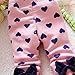 Zhuannian Baby Girls Bowknot Fleece Lining Leggings Trousers (6-9months, Pink heart)