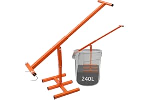 Sararoom Manual Bin Compactor, Adjustable Hand-Held Garbage Compressor Suitable for Different Heights of Bins, Space-Saving Design, Wheelie Bins Compactor for Home Kitchen Restaurant - Orange