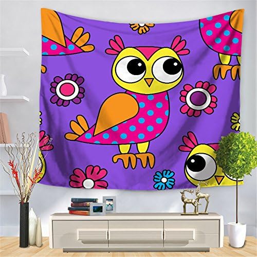 HmDco Cartoon Owl Tapestry Wall Hanging Beach Towel,2#,150*130cm