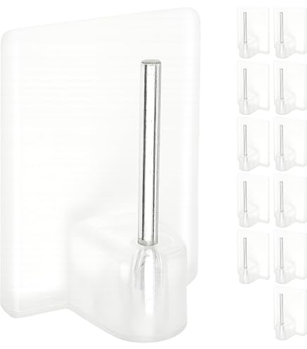 20 Ganci Autoadesivi Bianchi Per Tende E Chiavi, Piccoli Ganci Porta Asta In Plastica Per Bagno E Cucina, Facili Da Installare