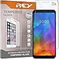 REY Pack 3X Pellicola salvaschermo per LG Q7, LG Q7 Plus, LG Q7α, Vetro temperato, di qualità Premium