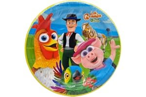 BeenSmile, 8 PLATOS 18 CM LA GRANJA DE ZENON, Platos Desechables para Fiesta de Cumpleaños Infantil, Artículos de Decoración para Fiestas Temáticas