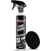 Wavex Tyre Polish for Car and Bike 350ml | With Black Foam Applicator | Gives Lustrous Dark, Long Lasting Super Black Shine -