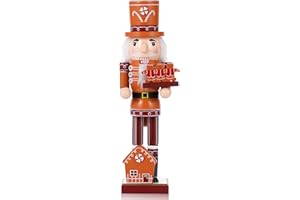 VorFor Nussknacker Figur Puppe,35cm Nussknacker,Weihnachtsdeko Holz,Deko (Ingwerkuchen Haus Koch), Freunde Und Freunde