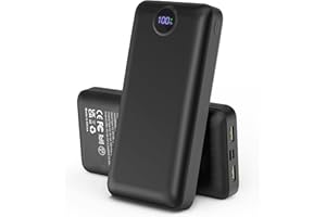 PDBEST Batterie Externe 50000mAh Charge Rapide,Power Bank Grande Capacité 22,5W,USB-C avec 3 Sorties & 2 Entrées Chargeur Portable Écran LED,Compatible avec iPhone,Android,Tablet etc-Black