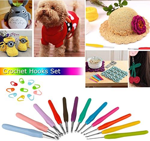 25pcs Crochet Hooks Set with Ergonomic Handle Crochet Hooks Needles for Arthritic Hands