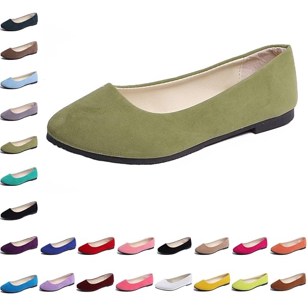 MJIASIAWA Ballerines Femme Closed Toe Décontractées - Chaussures Plates Confortables Pour Marche