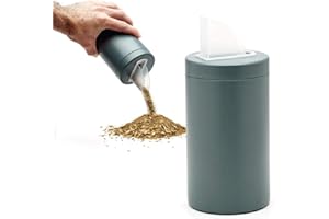BALIBETOV Yerba Mate Container (Yerbero) con beccuccio - Contenitori in acciaio inossidabile 304 a lunga durata con coperchi versatori per un facile riempimento della tazza Mate (Grigio)