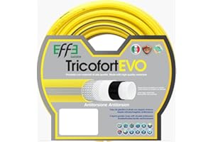 EFFE Tubo da Giardino antitorsione professionale 3/4 pollici, mt 25, 6 strati, per Irrigazione, Made in Italy