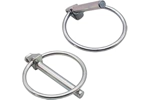 SKIR'CO (2 szt.) Zawleczki ze stali ocynkowanej 4,5 mm, DIN 11023, Zawleczki zabezpieczające, Zawleczka metalowa z pierścieniem