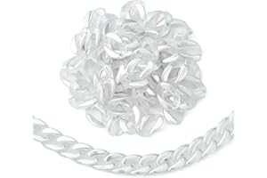 UR URLIFEHALL 100 Pcs Acrylic Linking Rings Open Quick Link Connectors Jewellery Chain Link Rings for Jewellery Purse Handle DIY Crafts