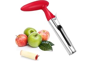 LAFEFE Apple Corer, Apple Corer Remover with ABS Handle and Serrated Stainless Steel Blade, Easy-to-Use Apple Core Remover for Suitable for Home and Kitchen use - Red