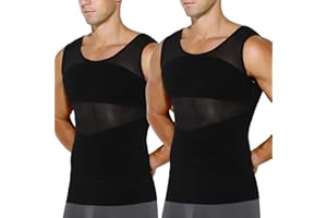 Casey Kevin Débardeur de Compression Homme Maillot de Corps Ventre Plat Homme sans Manche Gainant Minceur sous-vêtements Musculation Sport Top Body Shaper