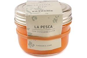 LAZZARIS DAL 1901 Lazzaris 1901 - Confettura di pesche e zucchero d'uva BIO 250 g Gourmet - 4 vasi per cartone