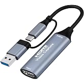 HDMI to USB-C 4K HD Video Capture Card for Streaming Game USB 3.0 | Video Capture Compatible with MacBook Windows Switch PS5
