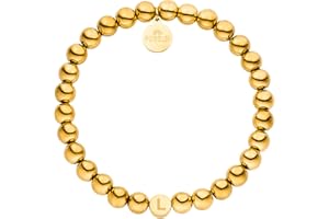 Purelei® Buchstaben Armband Anxiety– Accessoire mit Bedeutung – Wasserfester Schmuck – mit Buchstaben aus langlebigem Edelstahl - Verstellbar – Modeschmuck für deinen individuellen Look