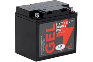 LP BATTERIES LANDPORT Batterie 12V 30Ah MG L60-N30-3 Gel kompatibel für BMW K100, K1100, K75, R100 RT, R60, R65, R75, R80, R90, HD FLHRC, FLHT, FLHXSE