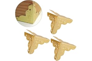 HAOFY Paraspigoli per Mobili, 12pcs Protezioni Decorative D'angolo per la Cassa del dei Gioielli della Scatola del Metallo, Paraurti Sicurezza del Bordo del Banco Guardia della